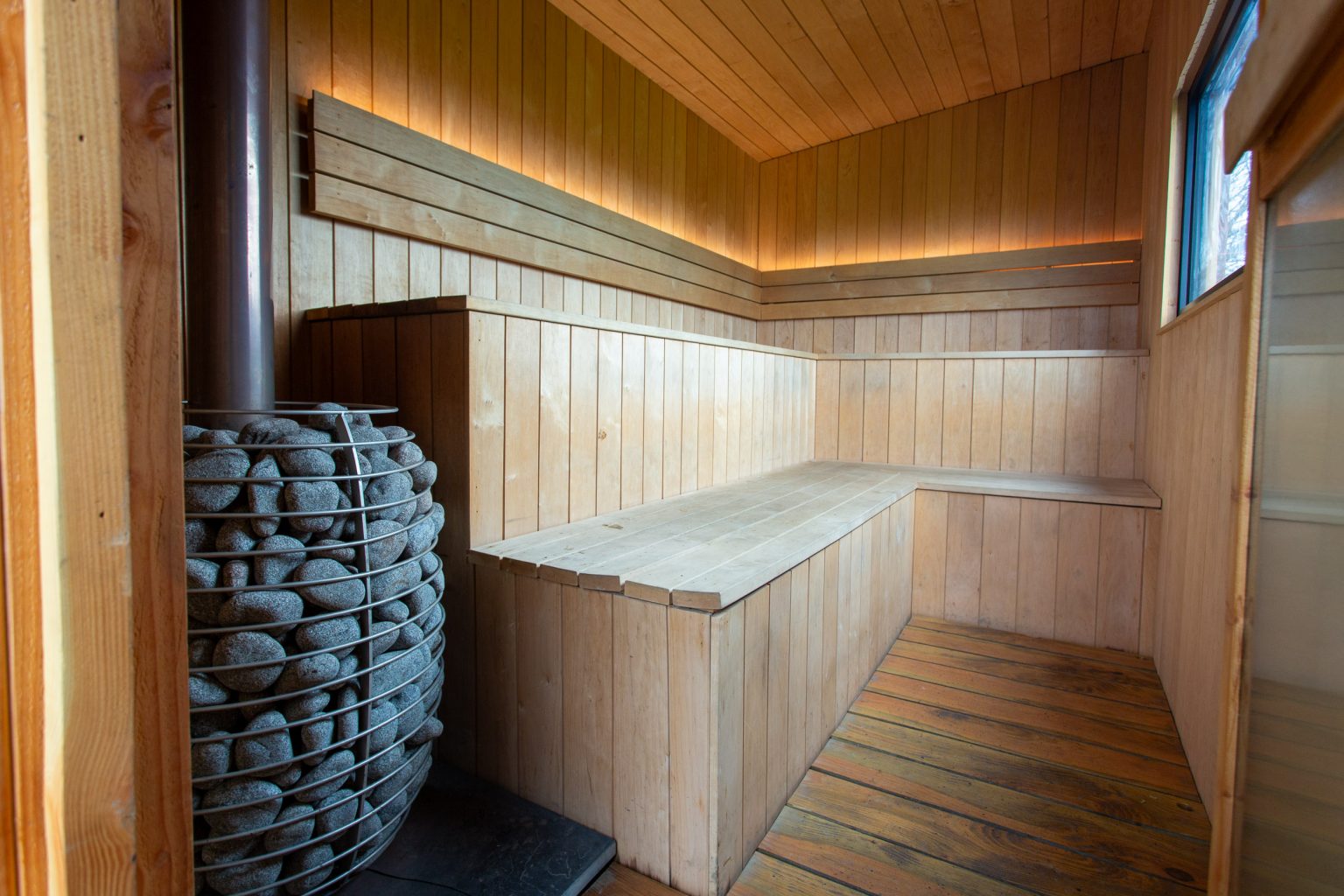 Wood-fired sauna